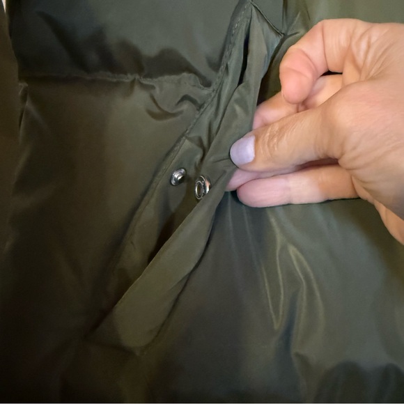 NEW. OLAY Olive Green Quilted Puffer Jacket with Hood - Picture 12 of 13